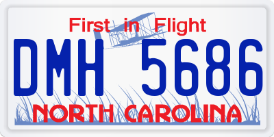 NC license plate DMH5686