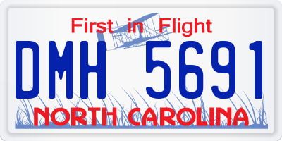 NC license plate DMH5691