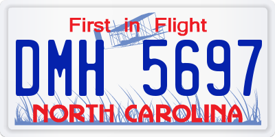 NC license plate DMH5697