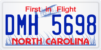 NC license plate DMH5698