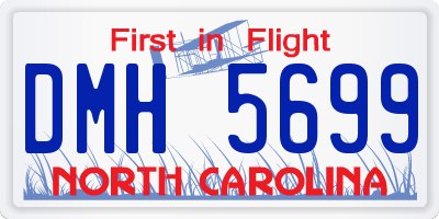 NC license plate DMH5699