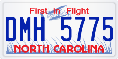 NC license plate DMH5775