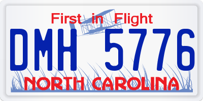 NC license plate DMH5776