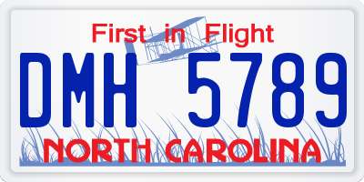 NC license plate DMH5789