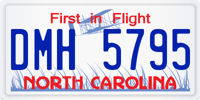 NC license plate DMH5795