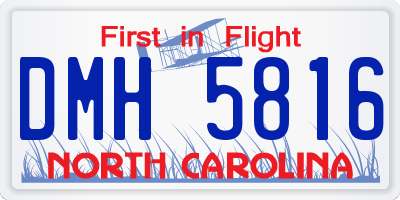 NC license plate DMH5816
