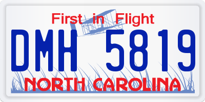 NC license plate DMH5819