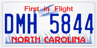NC license plate DMH5844