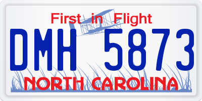 NC license plate DMH5873