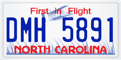 NC license plate DMH5891