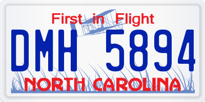 NC license plate DMH5894