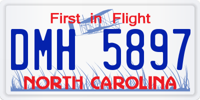 NC license plate DMH5897