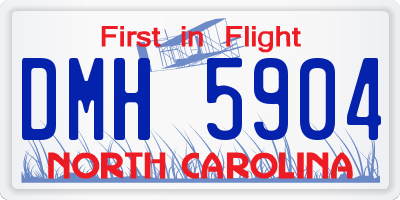 NC license plate DMH5904