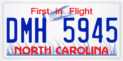 NC license plate DMH5945