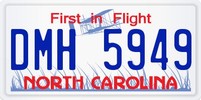 NC license plate DMH5949
