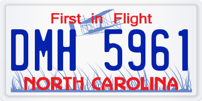 NC license plate DMH5961