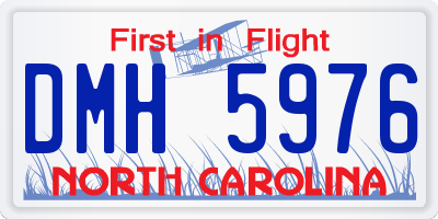NC license plate DMH5976