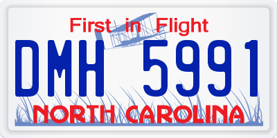 NC license plate DMH5991