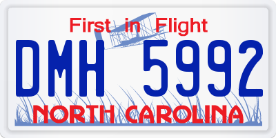 NC license plate DMH5992