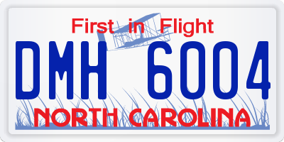 NC license plate DMH6004