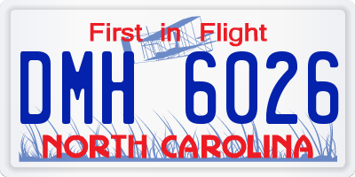 NC license plate DMH6026