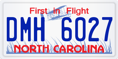 NC license plate DMH6027