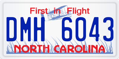 NC license plate DMH6043