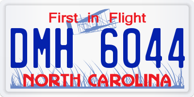 NC license plate DMH6044