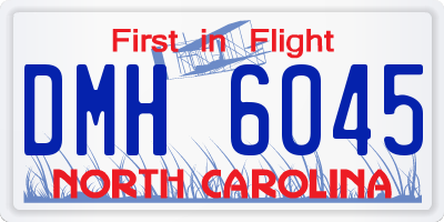 NC license plate DMH6045