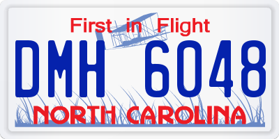 NC license plate DMH6048