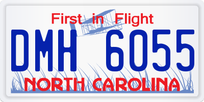 NC license plate DMH6055
