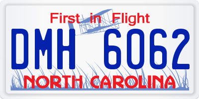 NC license plate DMH6062