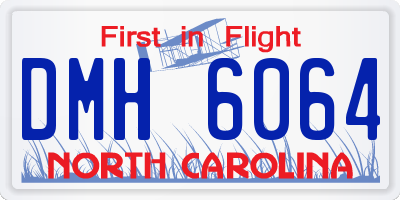 NC license plate DMH6064