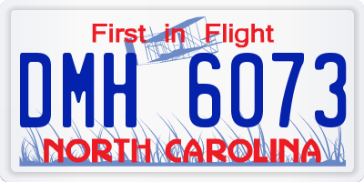 NC license plate DMH6073