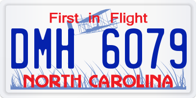 NC license plate DMH6079