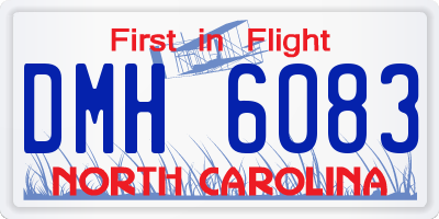 NC license plate DMH6083