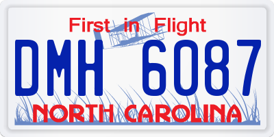 NC license plate DMH6087