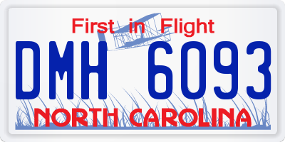 NC license plate DMH6093