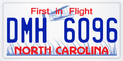 NC license plate DMH6096