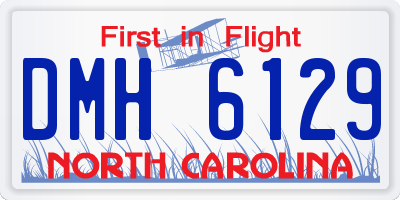NC license plate DMH6129