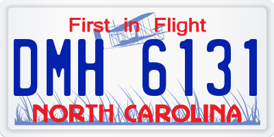 NC license plate DMH6131