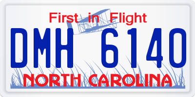 NC license plate DMH6140