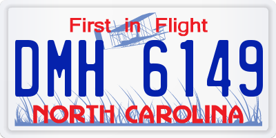 NC license plate DMH6149
