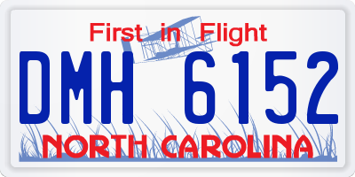 NC license plate DMH6152