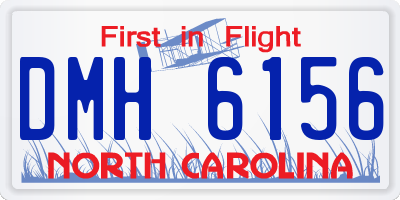 NC license plate DMH6156