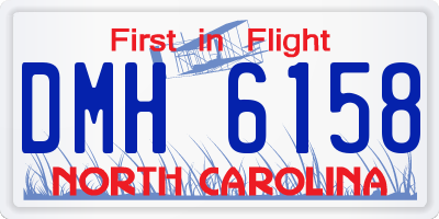 NC license plate DMH6158