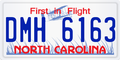 NC license plate DMH6163