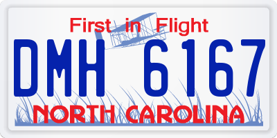 NC license plate DMH6167