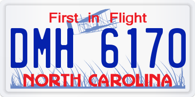 NC license plate DMH6170