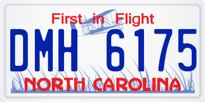 NC license plate DMH6175